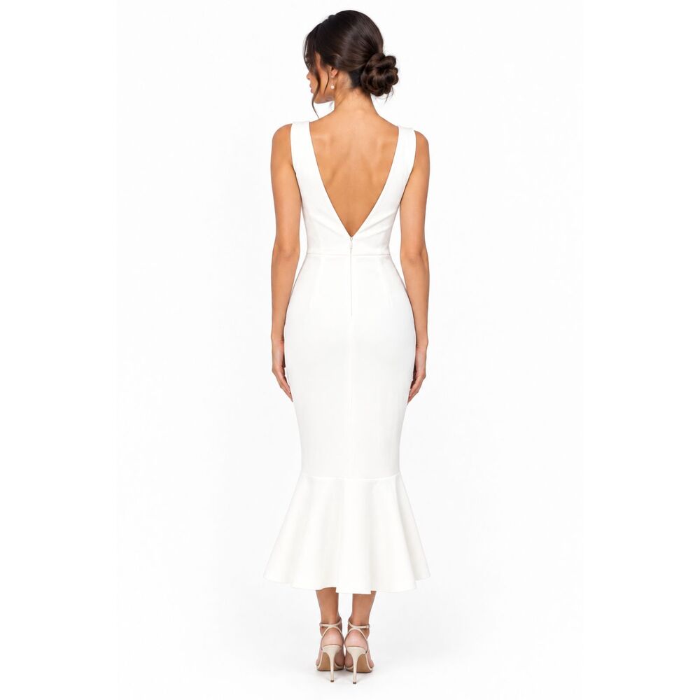 Lulus White Midi Dress Size S